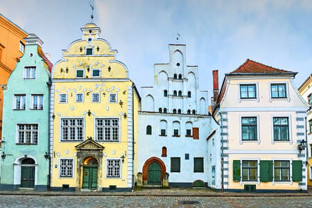 The "Three Brothers" architectural complex in Old Riga