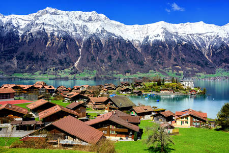 Pueblo en los Alpes