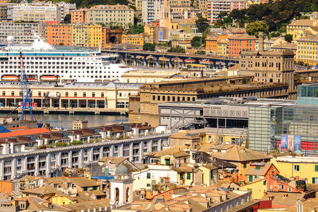 Uitzicht op de stad Genua