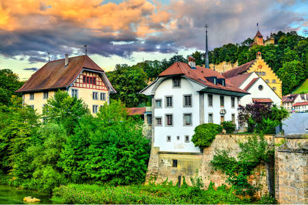 Házak Fribourgban