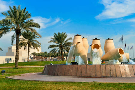 Фонтан у місті Доха