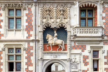 Facade of the castle of Blois