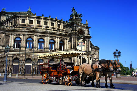 Koets bij de Opera van Dresden