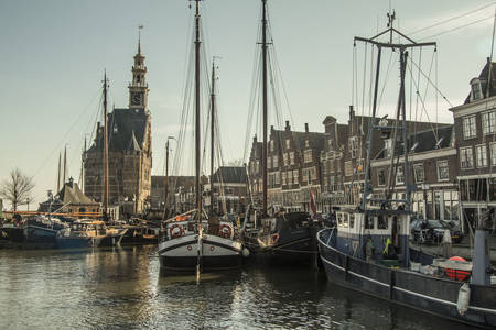 Hafen in der Stadt Hoorn