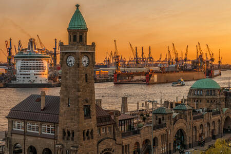 Hamburg kikötője