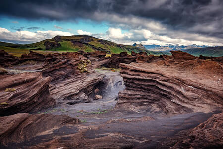 Costa rocciosa in Islanda