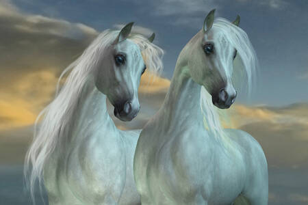Bijeli konji na platnu