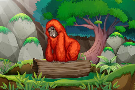 Gorilla im Dschungel