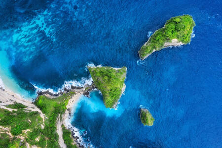 Vista desde arriba de las islas.