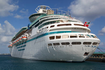 Paquebot de croisière dans le port