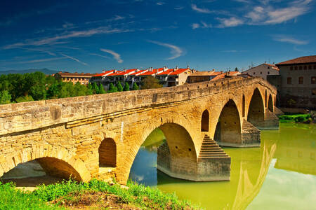 Romaanse brug van Puente la Reina