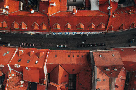 Roofs of houses in Zagreb