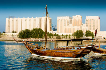 Old boat in Doha