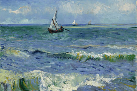 Vincent Van Gogh: "Seascape at Saintes-Maries"