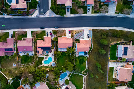 An aerial view of Temecula's homes