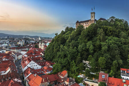 Blick auf die Stadt Ljubljana