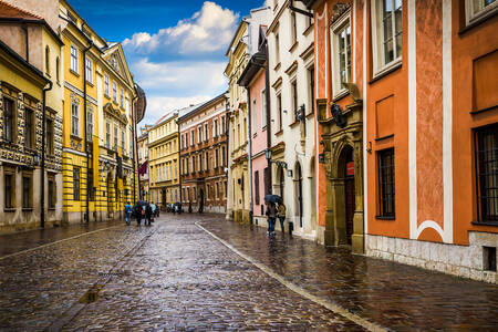 Arquitectura de las calles de Cracovia