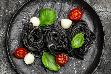 Pasta with cuttlefish ink