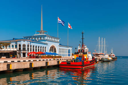 Boats in the port of Batumi