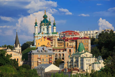 View of St. Andrew's Church in Kyiv