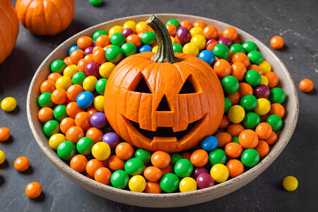 Plate with candies