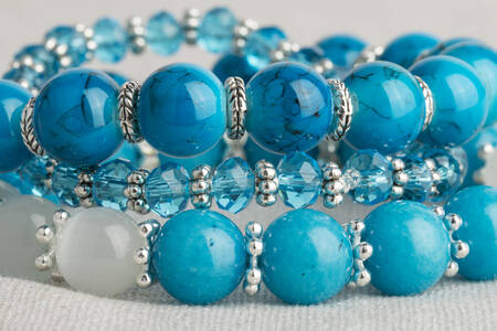 Bracelets with blue stones