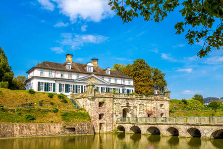 Uitzicht op kasteel Pyrmont, Bad Pyrmont