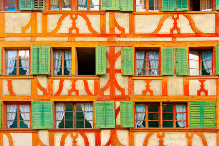 Façade d'un bâtiment à Lucerne