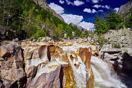 Cascada del río Ganges en India