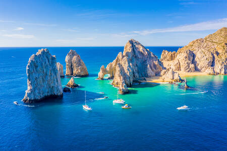 Rocks off the coast of Cabo San Lucas