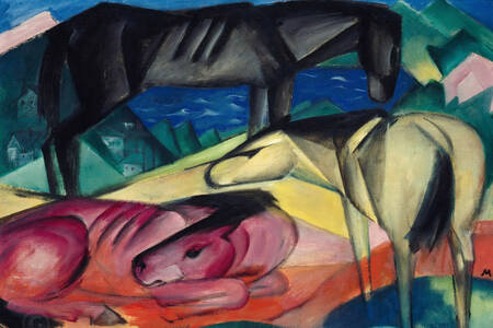 Franz Marc: Trzy konie II