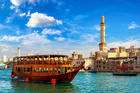 Traditional Arabian dhow in Dubai