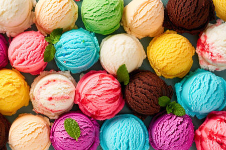 Färgglada glasskulor