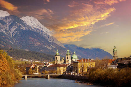 Naplemente Innsbruck felett