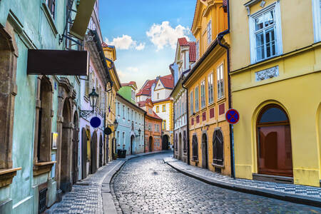 A historic street in Prague