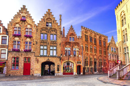 Historic building facades in Bruges