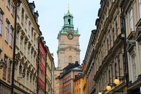View of the Church of St. Nicholas in Stockholm
