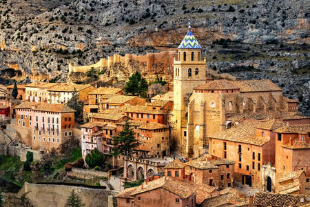 Vista da Catedral de Albarracín