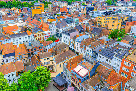 View from above of Kortrijk