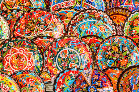 Platos de cerámica árabes