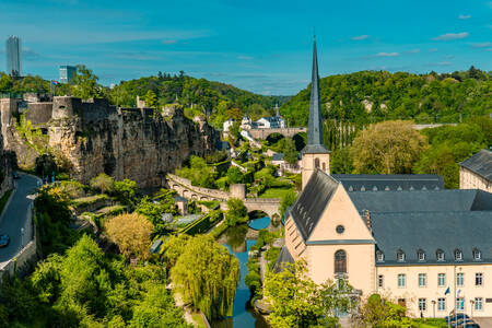 Uitzicht op de benedenstad - Luxemburg