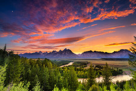 Sunset at the Snake River Lookout