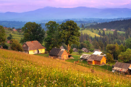 Villaggio di montagna tradizionale