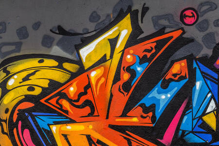Un frammento di graffiti di strada