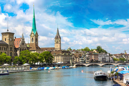 View of the Old Town in Zurich