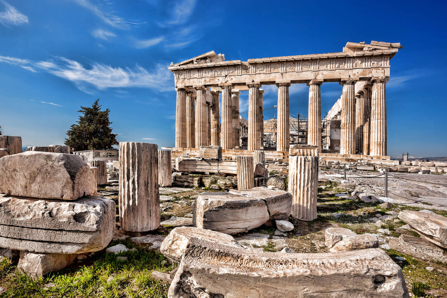 View of the Parthenon temple.