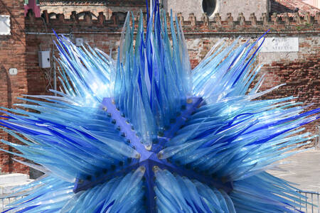 Escultura de vidro na ilha de Murano
