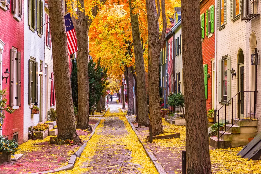 Podzimní ulice Philadelphie