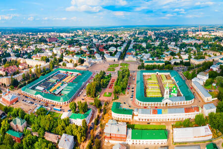 Widok z góry na centrum Kostroma