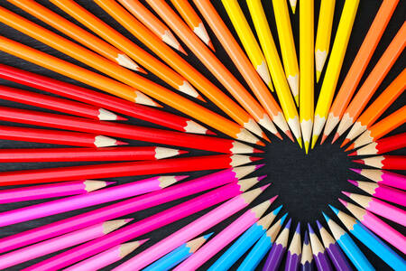 Lápis de cores diferentes